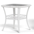 Ensemble de patio pivotant et planeur en osier Biloxi Outdoor White (3 pièces)