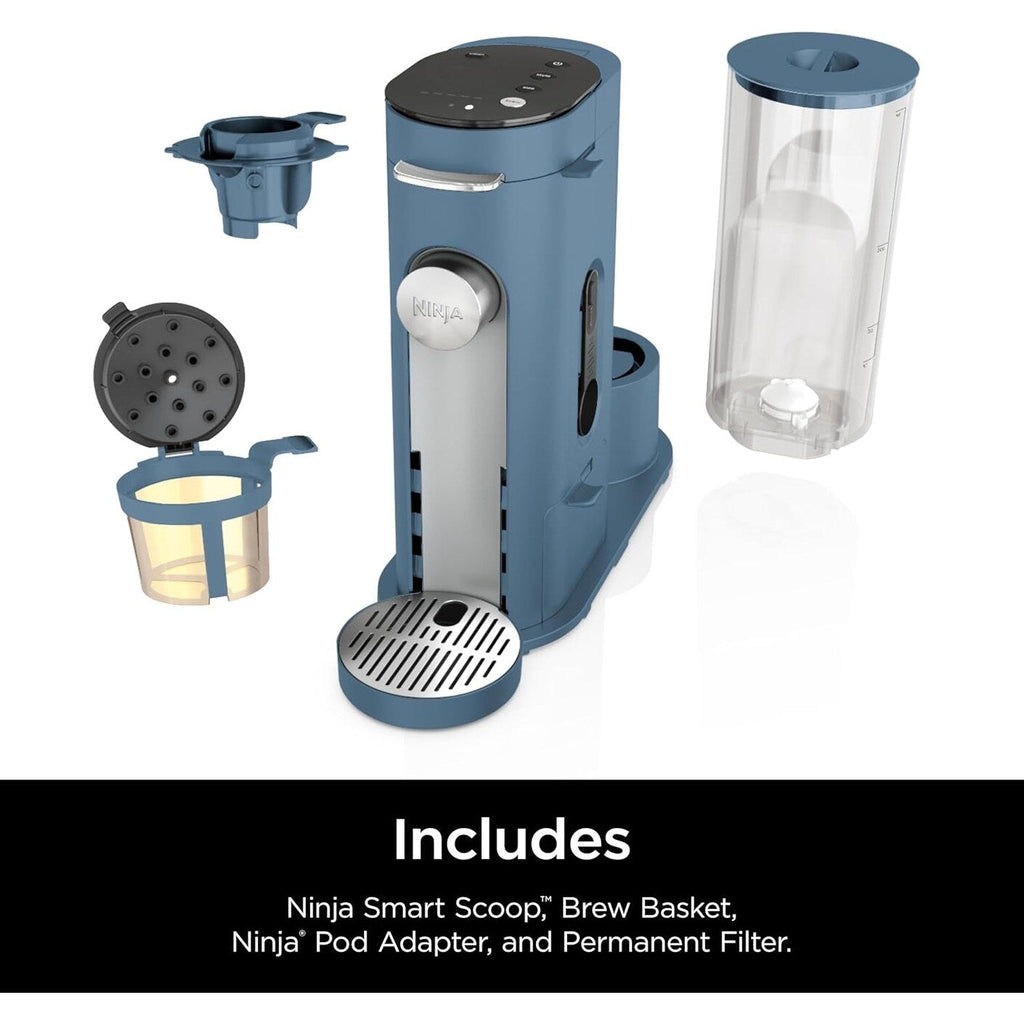Cafetière bleue à dose unique, compatible K-Cup, réservoir de 1,6 l, 6 à 68 cl, format compact