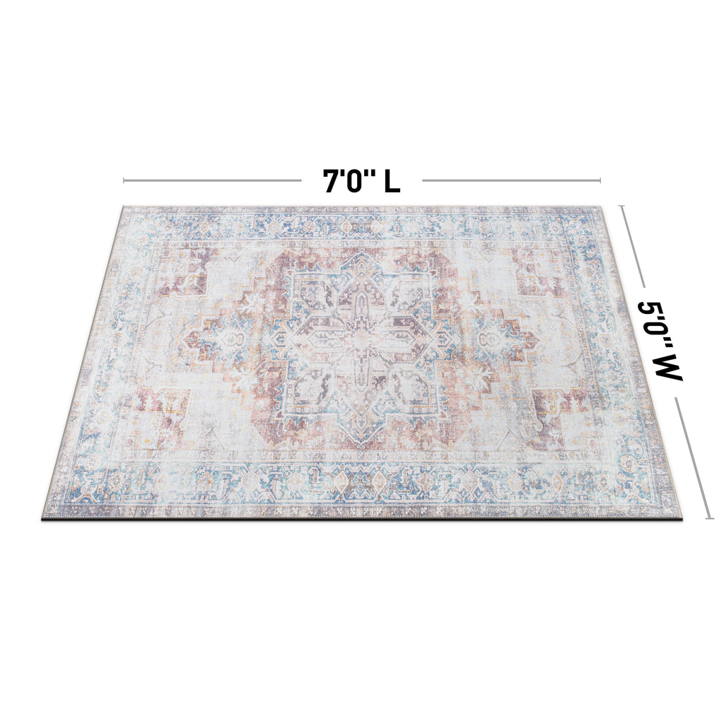 Tapis bohème vieilli lavable en machine