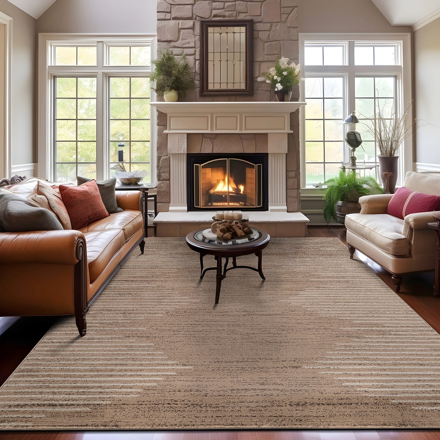 Tapis à rayures bohèmes