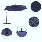 Parasol de patio décalé BONOSUKI de 10 pieds, parasol suspendu d'extérieur