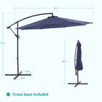 Parasol de patio décalé BONOSUKI de 10 pieds, parasol suspendu d'extérieur