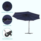 Parasol de patio décalé BONOSUKI de 10 pieds, parasol suspendu d'extérieur