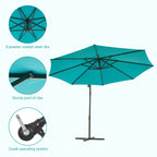Parasol de patio décalé BONOSUKI de 10 pieds, parasol suspendu d'extérieur