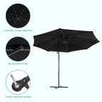 Parasol de patio décalé BONOSUKI de 10 pieds, parasol suspendu d'extérieur