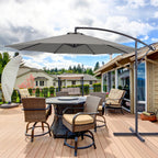 Parasol de patio décalé BONOSUKI de 10 pieds, parasol suspendu d'extérieur