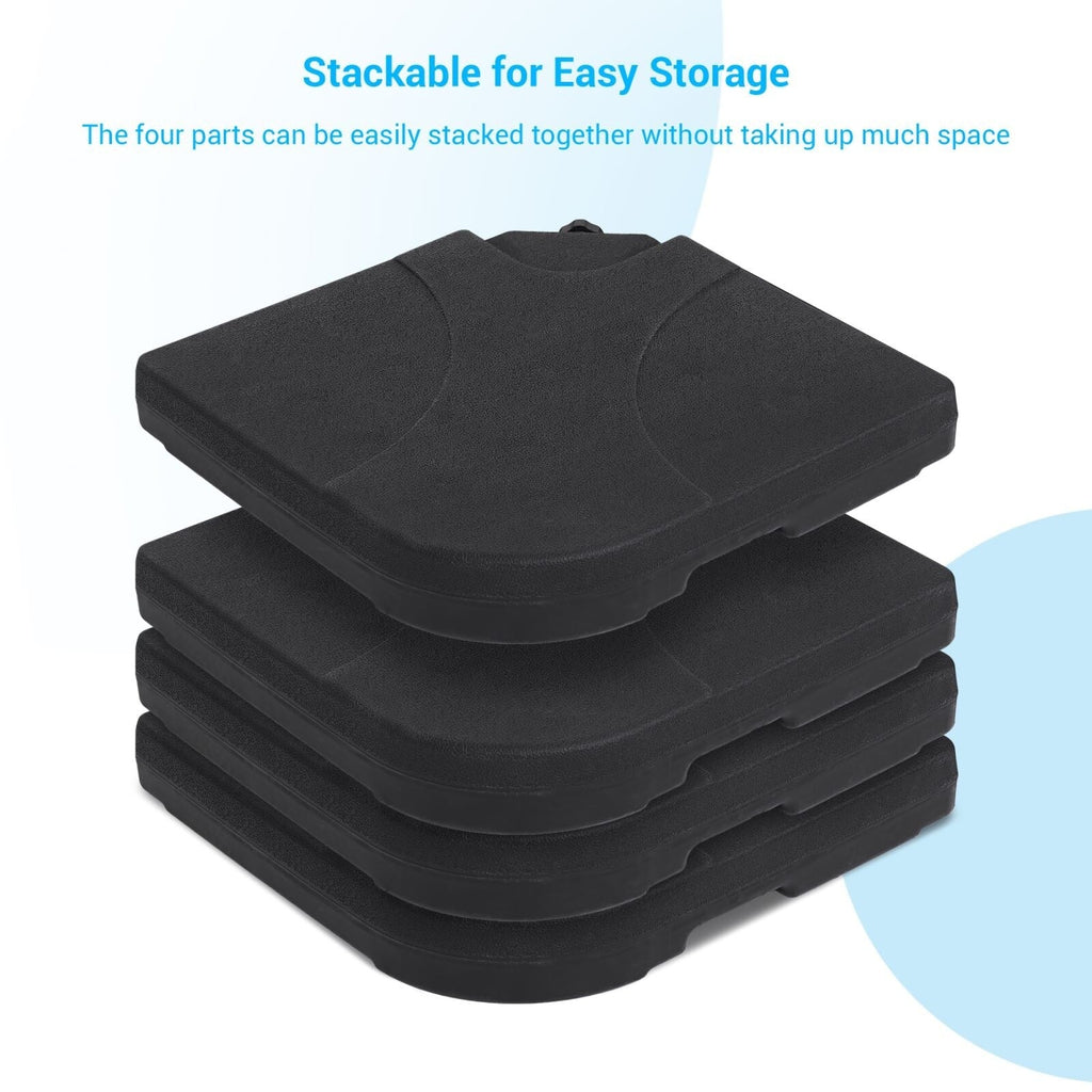 Pied de parasol déporté Bonosuki à 4 pièces, supportant jusqu'à 80 kg (176 lb) - 104 x 104 cm (40,9 x 40,9 po)