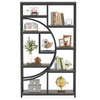 Bibliothèque industrielle à 5 étagères pour chambre, salon, bureau
