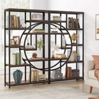 Bibliothèque industrielle à 5 étagères pour chambre, salon, bureau