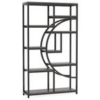 Bibliothèque industrielle à 5 étagères pour chambre, salon, bureau