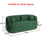 Causeuse 2 places rembourrée KINWELL Boucle avec oreillers