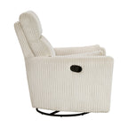 Fauteuil inclinable manuel pivotant en velours côtelé Braidy