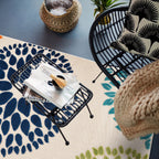 Tapis d'intérieur/extérieur Brescia à motifs floraux modernes