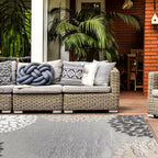 Tapis d'intérieur/extérieur Brescia à motifs floraux modernes