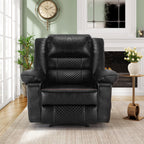 Fauteuil inclinable manuel marron avec massage à 8 points, fonction chauffante et cadre robuste pour un confort optimal au salon