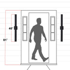 Applique murale extérieure LED en aluminium noir mat à 2 lumières C Cattleya