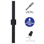 Applique murale extérieure LED en aluminium noir mat à 2 lumières C Cattleya