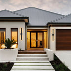 Applique murale extérieure LED en aluminium noir mat à 2 lumières C Cattleya