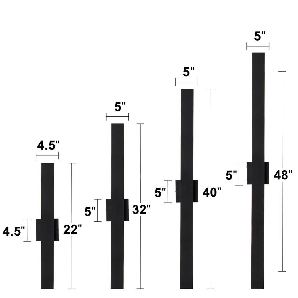 Applique murale extérieure LED en aluminium noir mat à 2 lumières C Cattleya