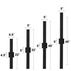 Applique murale extérieure LED en aluminium noir mat à 2 lumières C Cattleya