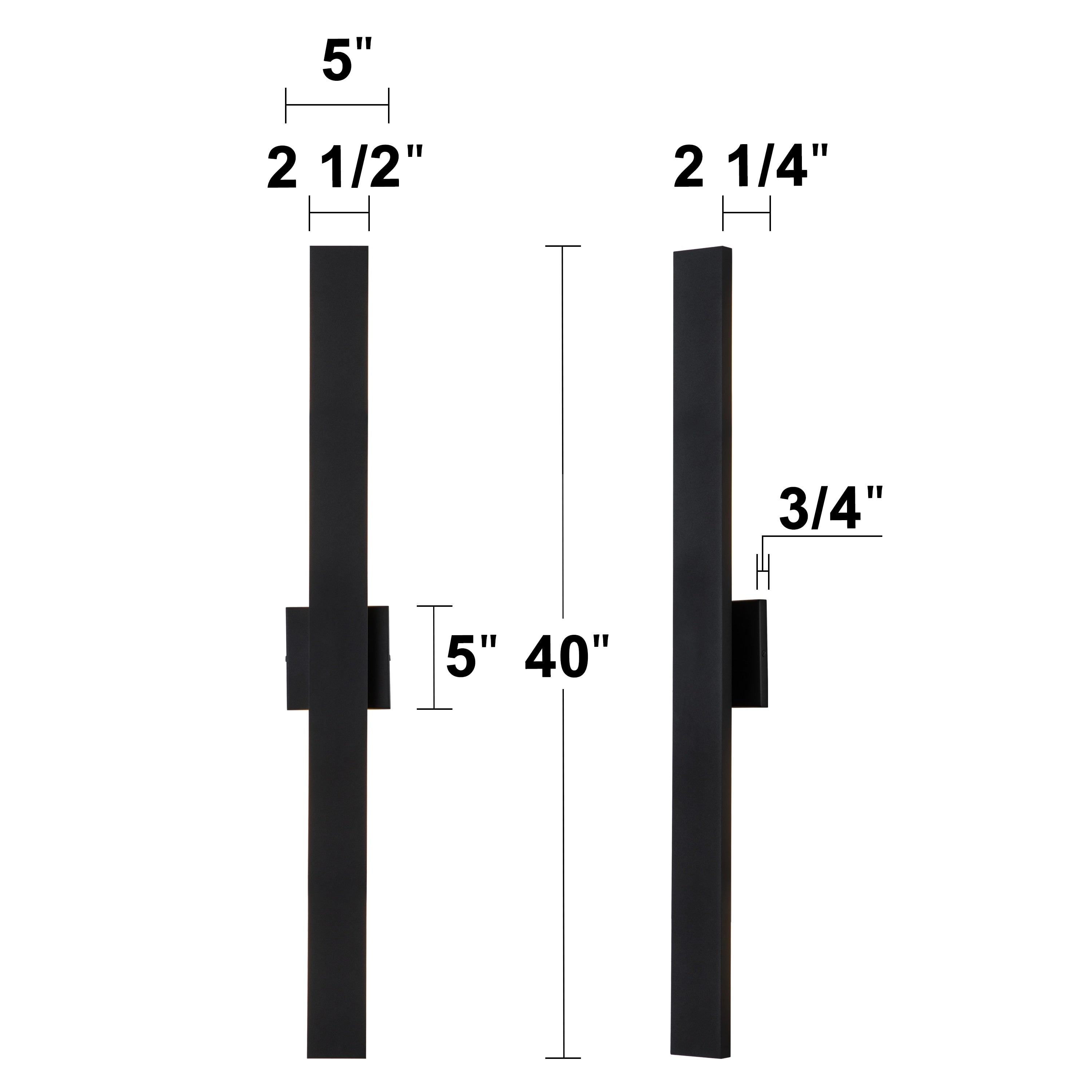 Applique murale extérieure LED en aluminium noir mat à 2 lumières C Cattleya
