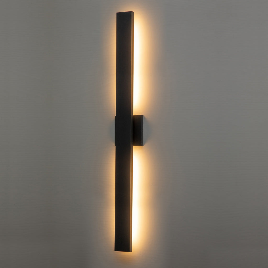 Applique murale extérieure LED en aluminium noir mat à 2 lumières C Cattleya