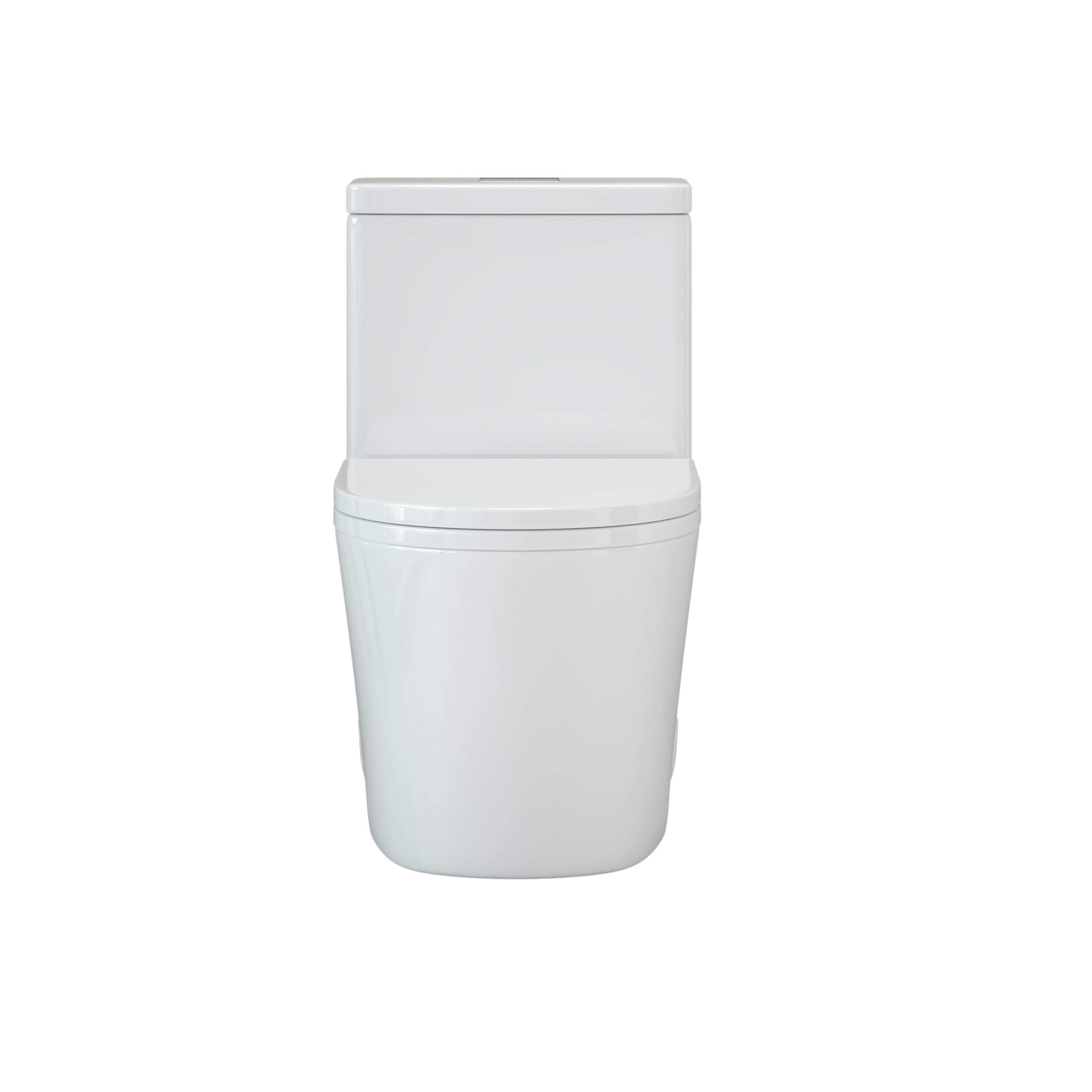 Toilette compacte monobloc CB HOME 24 po, siphon moderne à double chasse, siège à fermeture douce, hauteur confortable 16,5 po