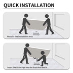 Baignoires autoportantes en acrylique CB HOME 59''/67'', baignoires simples contre le mur, trop-plein gauche/droite