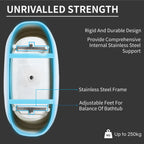 Baignoires autoportantes en acrylique CB HOME 59''/67'', baignoires simples contre le mur, trop-plein gauche/droite