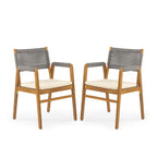 Ensemble de salle à manger d'extérieur Captef 5 pièces en bois d'acacia par Christopher Knight Home