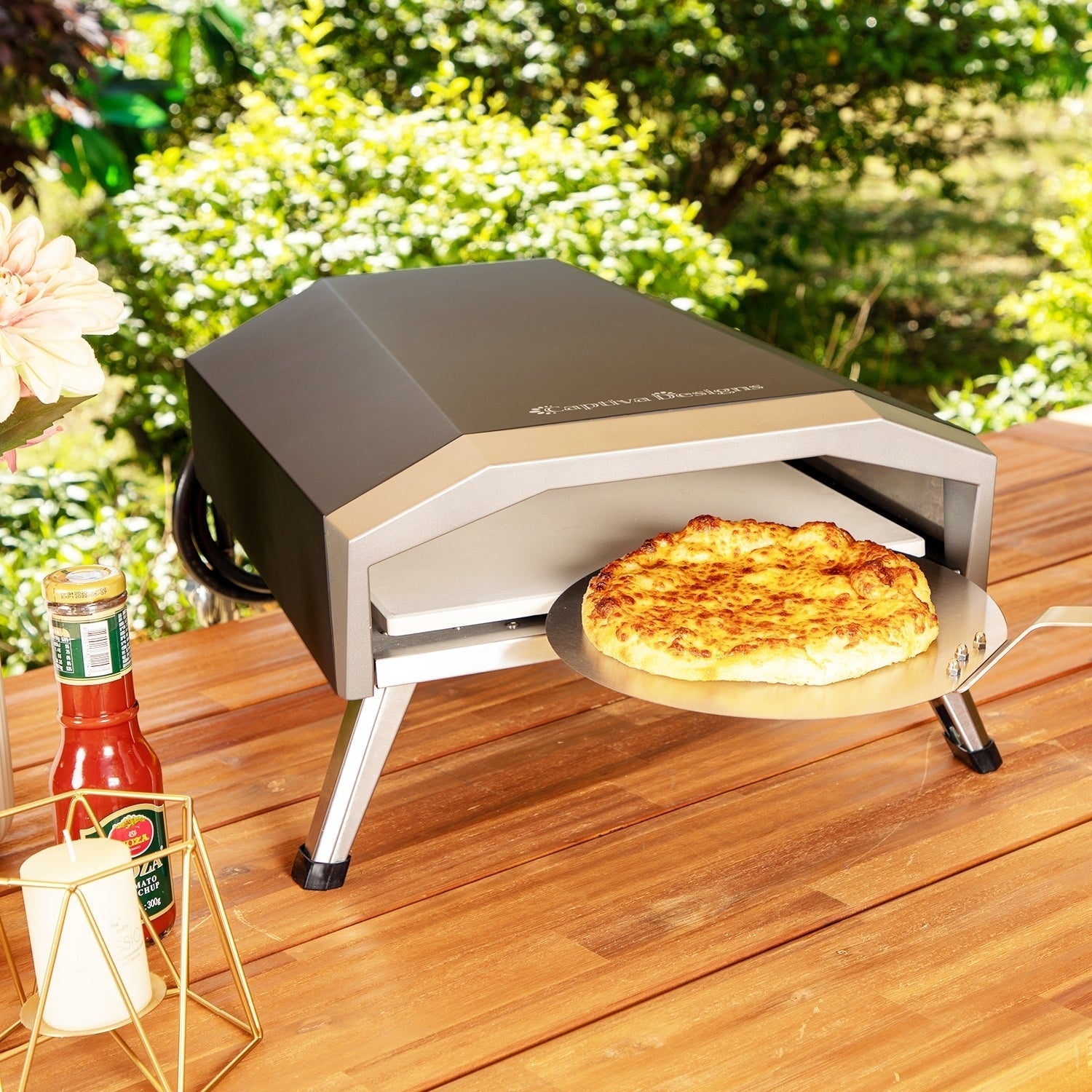Four à pizza portable à gaz propane Quick Roast pour terrasse extérieure (années 60)