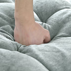 Canapé-lit en chenille, canapé-lit rembourré avec dossier capitonné et 2 coussins amovibles pour le salon