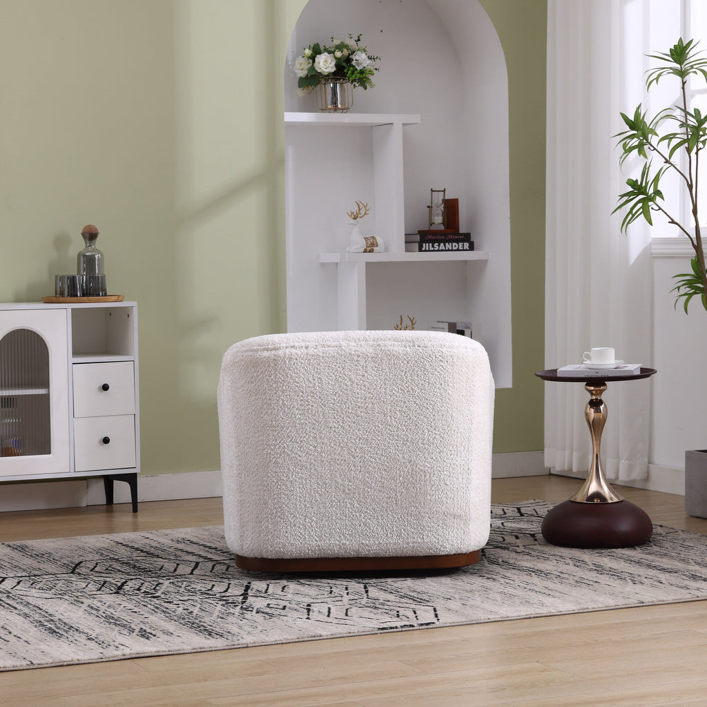 Fauteuil pivotant en chenille, canapé d'appoint confortable à 360 degrés pour salon, chambre et bureau avec coussin amovible