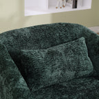 Fauteuil pivotant en chenille, canapé d'appoint confortable à 360 degrés pour salon, chambre et bureau avec coussin amovible