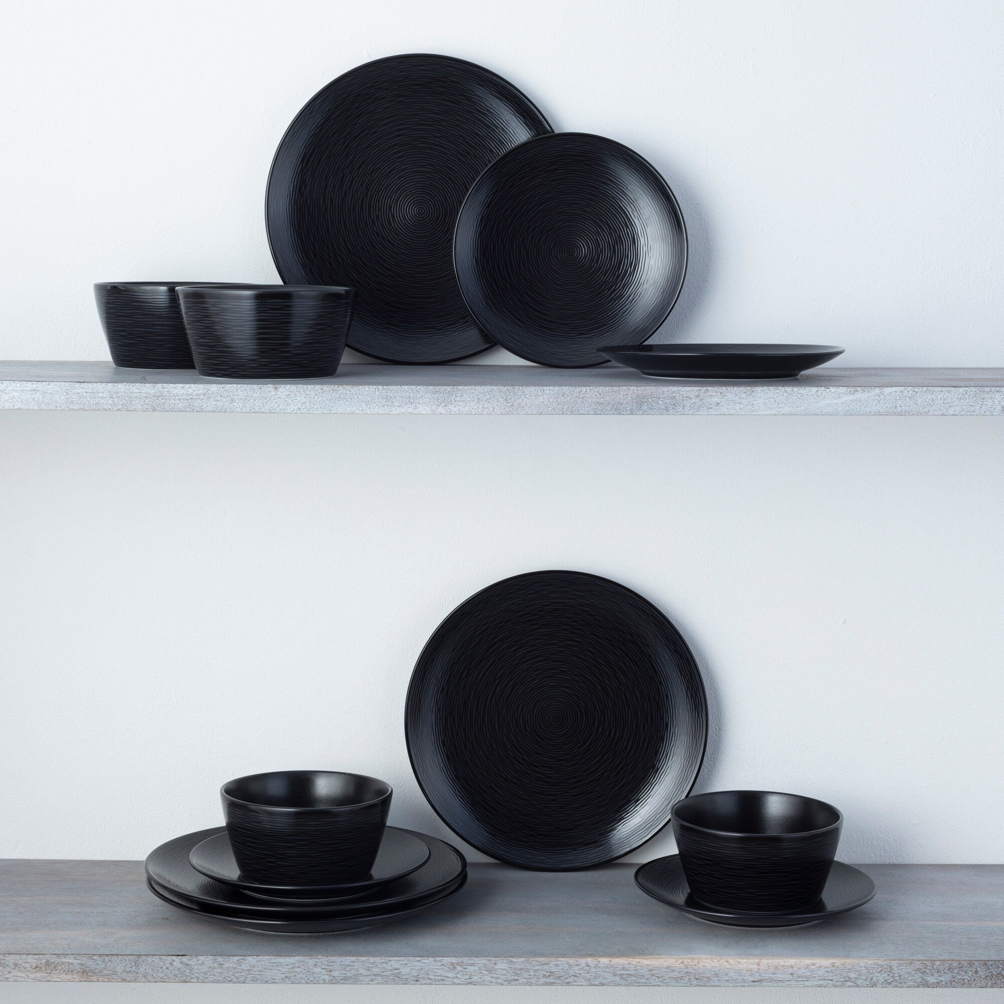 Service de table Noritake Colorscapes Swirl 12 pièces, coupe, service pour 4 personnes