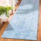 Tapis contemporain à rayures usées lavable en machine