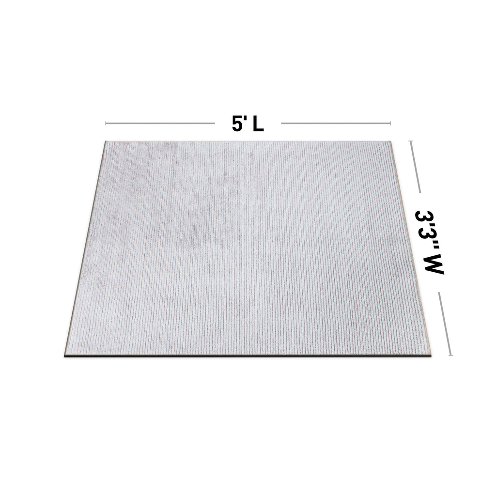 Tapis contemporain à rayures usées lavable en machine