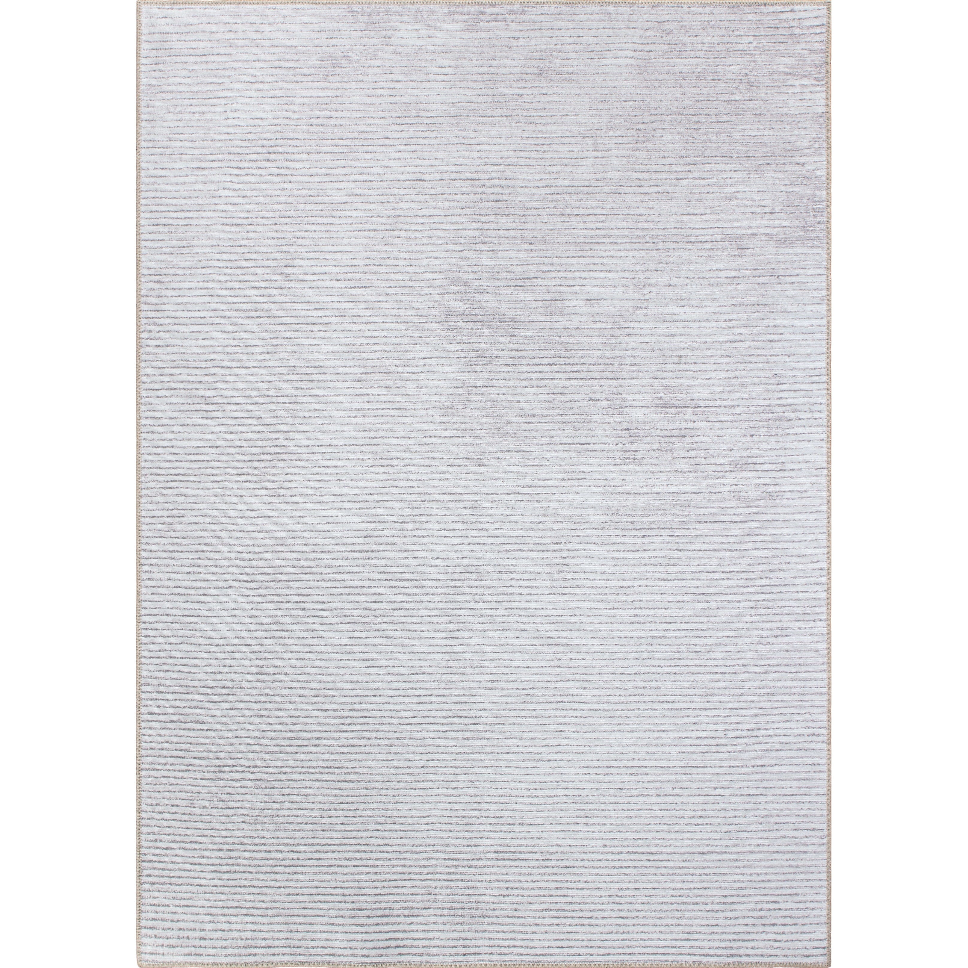 Tapis contemporain à rayures usées lavable en machine