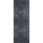 Tapis contemporain à rayures usées lavable en machine