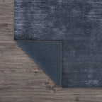 Tapis contemporain à rayures usées lavable en machine