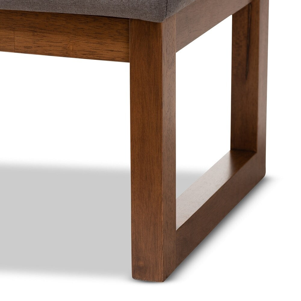 Banc contemporain rembourré en tissu par Baxton Studio