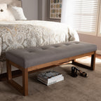 Banc contemporain rembourré en tissu par Baxton Studio