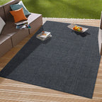 Tapis contemporain uni d'intérieur/extérieur