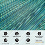 Tapis d'extérieur réversibles en plastique à rayures contemporaines