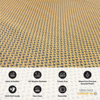 Tapis d'extérieur contemporains en plastique solide réversible