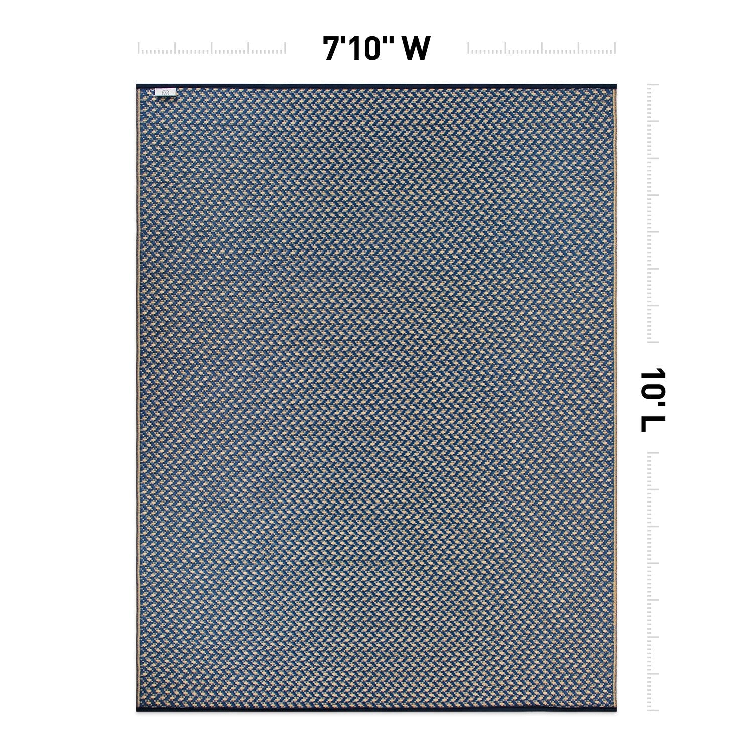 Tapis d'extérieur contemporains en plastique solide réversible