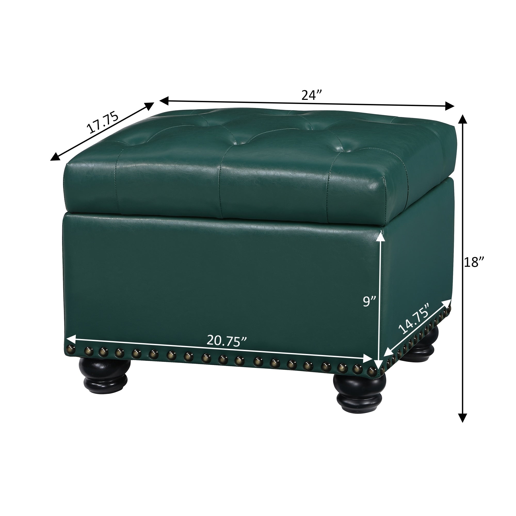 Pouf de rangement Convenience Concepts Designs4Comfort 5th Avenue