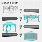 Gazebo escamotable en acier Cozywor de 11 pi x 11 pi avec moustiquaire