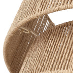 Lustre tambour en rotin naturel à 4 lumières Cynthia - 22 po de largeur