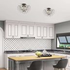 Plafonnier d'intérieur élégant à 3 lumières en cristal Dalia